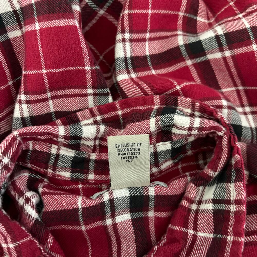 Wrangler Men’s Red Plaid Long Sleeve Shirt Size Large Western Cowboycore - Picture 9 of 14